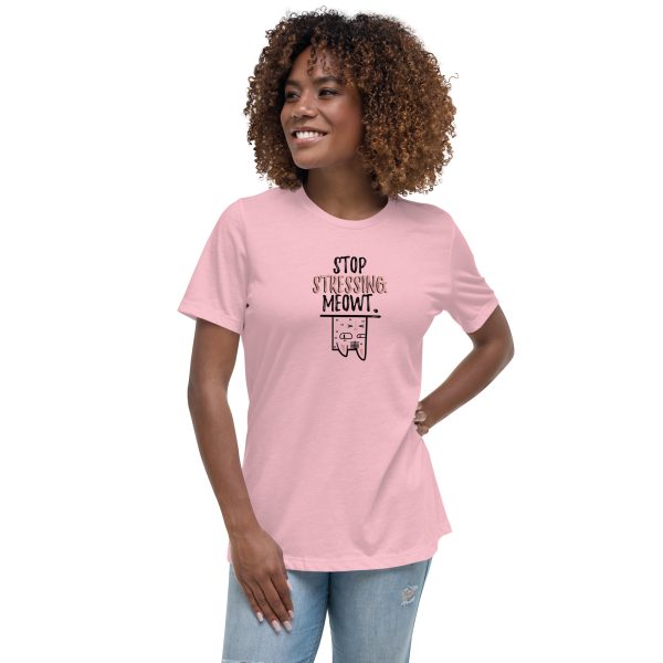 Women's T-Shirt Stop Stressing Meowt - Image 2