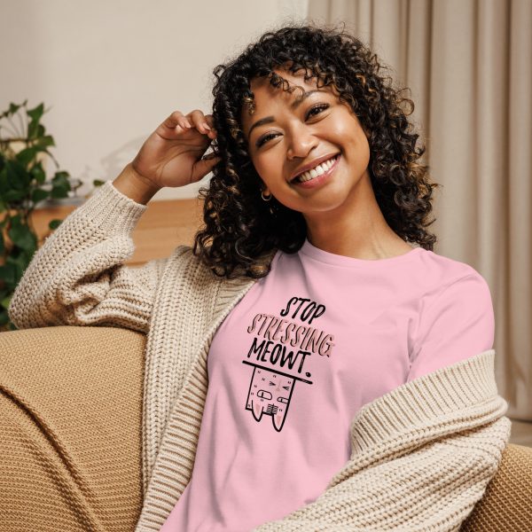 Women's T-Shirt Stop Stressing Meowt - Image 4